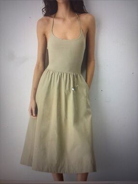 Aritzia Altura poplin dress martini Olive never worn